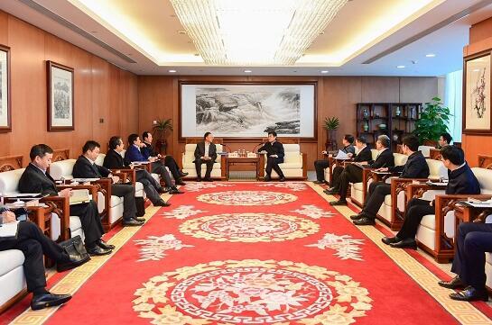 舒印彪鄧建玲會見中國能建董事長汪建平、總經(jīng)理丁焰章