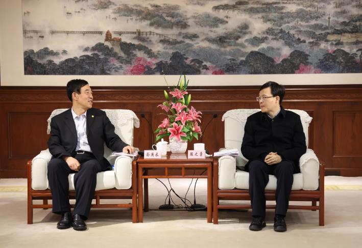 中國能建黨委副書記、總經(jīng)理孫洪水與南京市市長陳之常會談