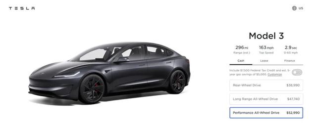 新款Model 3發(fā)布，約38萬(wàn)元!特斯拉最新“成績(jī)單”公布!