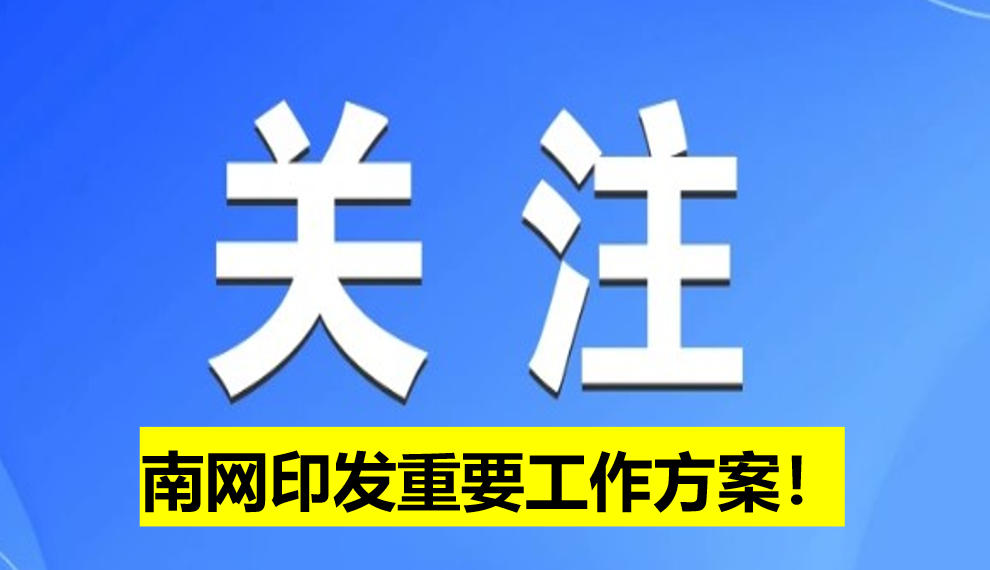 南網(wǎng)印發(fā)重要工作方案！